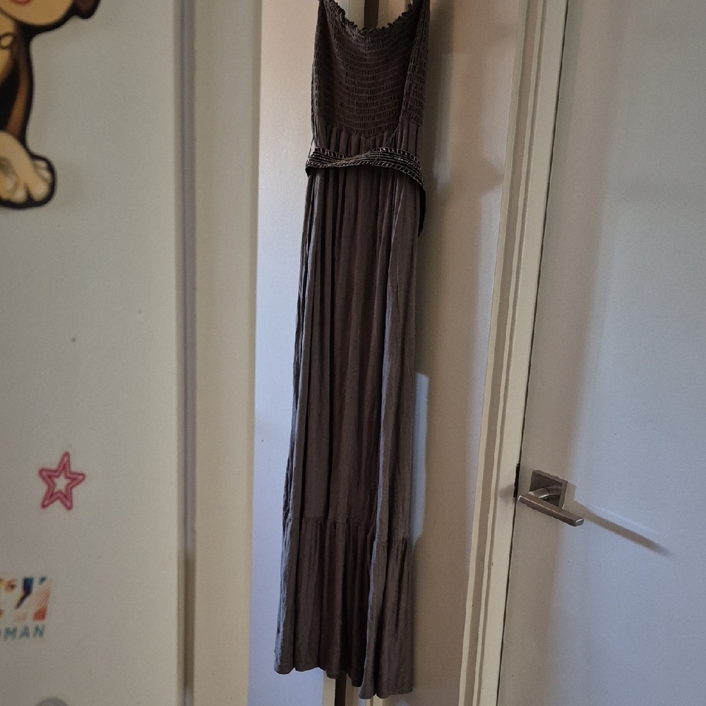 Army Green Strapless Sundress